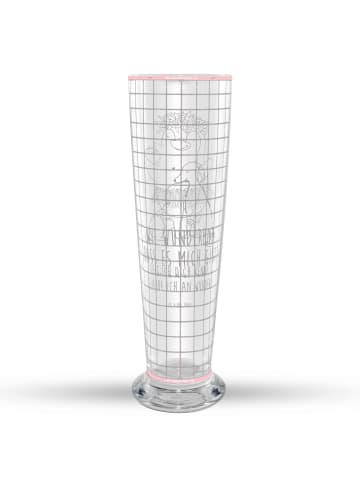 Mr. & Mrs. Panda Weizenbierglas Hunde Liebe mit Spruch in Transparent