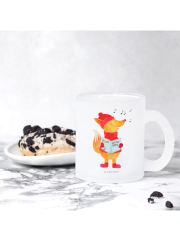 Mr. & Mrs. Panda Teetasse Fuchs Sänger ohne Spruch in Transparent