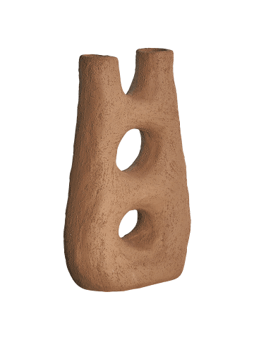 Beliani Blumenvase UARU in Braun - (W) 15 x (H) 27 x (L) 8 cm