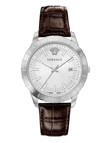 Versace Schweizer Uhr Univers silberfarben in braun