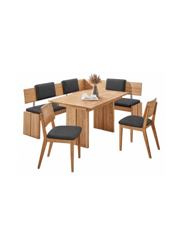 58 aufm Kessel ECKBANKGRUPPE Modern Dani 2 für 7 Personen Massivholz Wildeiche/Grau