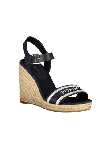 Tommy Hilfiger Blau Leder Damen Keilabsatz Sandale