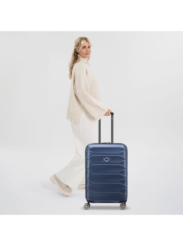 Delsey Meteor 4 Rollen Trolley 68 cm mit Dehnfalte in blue