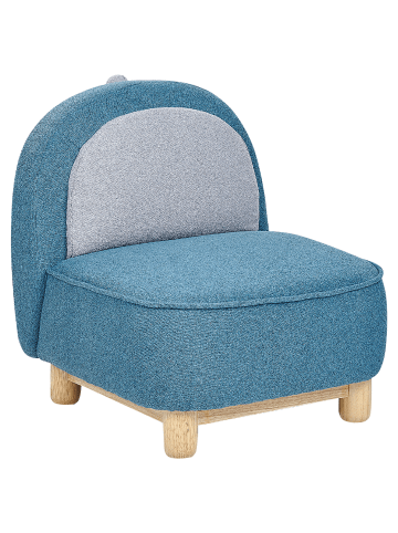 Beliani Kindersessel FABORG in Blau/Grau/Braun - (W) 50 x (H) 56 x (L) 47 cm