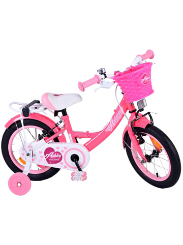 Volare Kinderfahrrad Ashley Fahrrad für Mädchen 14 Zoll Kinderrad in Rosa/Rot 3 Jahre