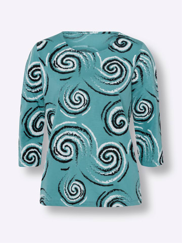 Sieh an! 3/4-Arm-Shirt in ozean-schwarz-bedruckt