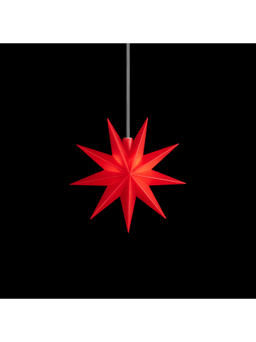 Sterntaler Dekostern | Weihnachtsstern Kunststoff | 9-Zacker Stern | mit Timer |