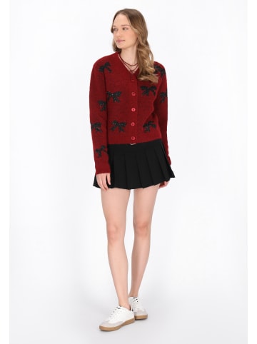 myMo Cardigan in burgundy melange
