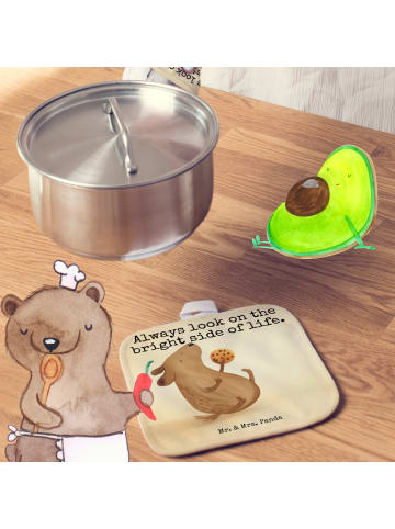 Mr. & Mrs. Panda Topflappen Hund Keks Design mit Spruch in Weiß