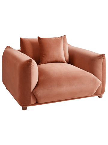 Beliani Sessel LUVOS in Braun/Braun - (W) 120 x (H) 74 x (L) 108 cm