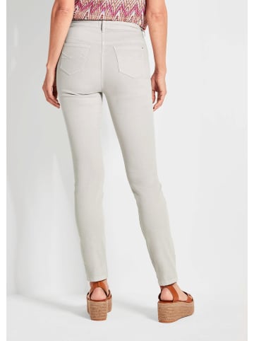 GOLDNER Kurzgröße:  Jeanshose Lange Freizeithose BELLA mit Formbund in grau