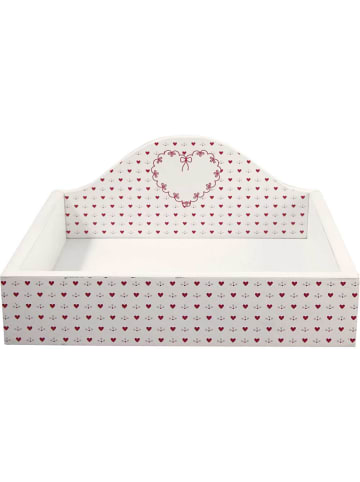 Greengate Serviettenhalter LAYLA PETIT Weiß mit Herzen