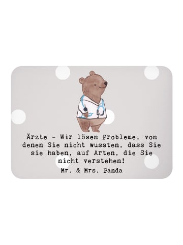 Mr. & Mrs. Panda magnet Arzt Probleme Lösen mit Spruch in Grau Pastell