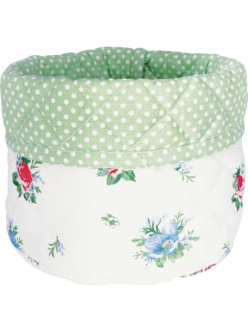 Greengate Brotkorb ALIVIA Weiß mit Blumen und Punkten