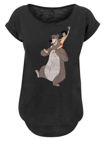 F4NT4STIC Long Cut T-Shirt Dschungelbuch Mogli und Balu in schwarz