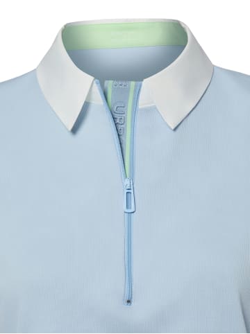 MARC CAIN SPORTS Poloshirt in hellblau weiß