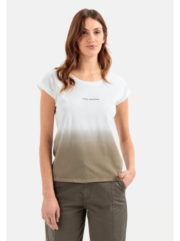 Camel Active T-Shirt in Dip-Dye Optik in Khaki