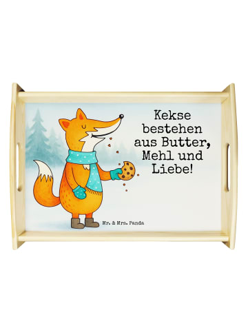 Mr. & Mrs. Panda Tablett Fuchs Keks Design mit Spruch in Weiß