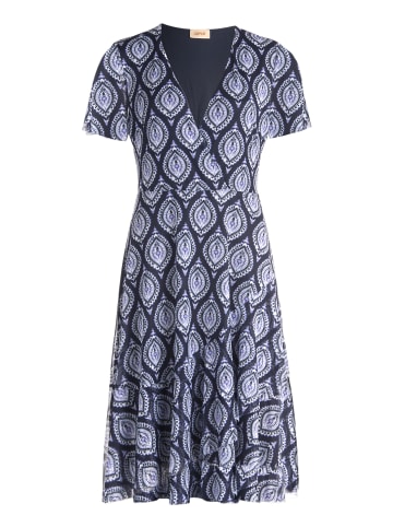 CARTOON Volantkleid mit Rüschen in Dunkelblau/Blau