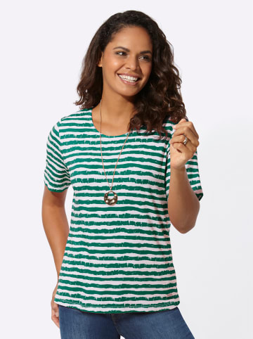 WITT WEIDEN Ringelshirt in grün-ecru-geringelt