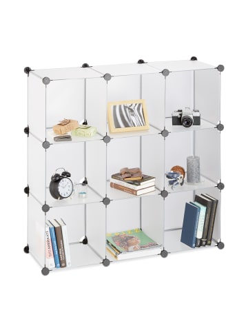 relaxdays Regalsystem in Transparent - (B)95x (H)95 x (T)32 cm