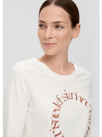 s.Oliver T-Shirt langarm in Creme