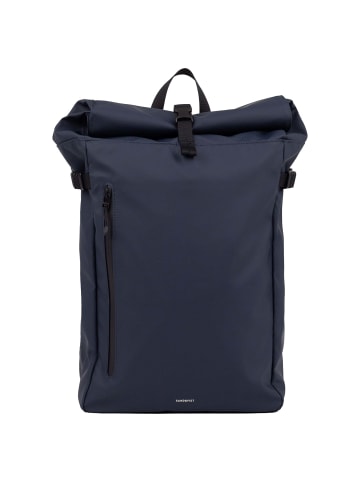 SANDQVIST Stream Slim Rolltop - Rucksack M 14" 60 cm (black) in navy