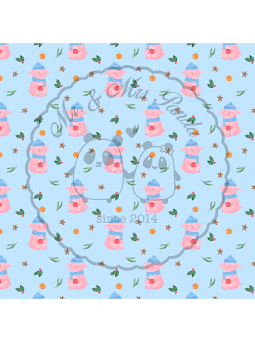 Mr. & Mrs. Panda serviertablett aus holz Schweinchen Glühwein oh... in Blau