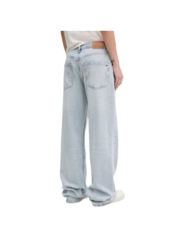 Blau Hellblau Recycelte Baumwolle Mom-Jeans