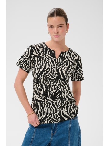 Kaffe T-shirt KAbella Regular fit in Black Deep/Chalk s animal