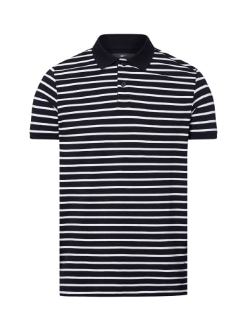 Nils Sundström Poloshirt in marine weiß