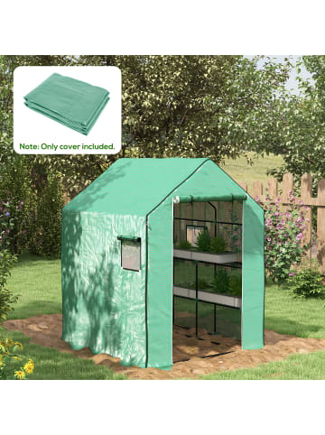 Outsunny Ersatzfolie,140L x 143B x 190H cm,Grün