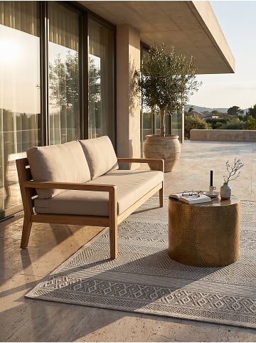 KADIMA DESIGN ESERA Flachwebteppich Beige 240x340 Streifen Polypropylen Wohnraum in Beige
