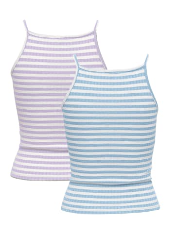 JACQUELINE de YONG Gestreiftes Tank Top 2-er Stück Ärmelloses Set JDYFRANSISKA in Blau-2