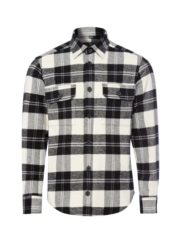 Nils Sundström Hemd in weiß schwarz - 0002