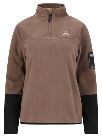 SOS Fleece-Pullover Laax in 1137 Pine Bark