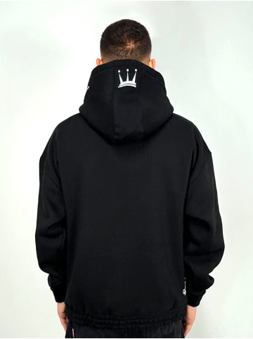 DADA Oversize Hoodie mit Frottee Logo und Ärmeltasche in Schwarz