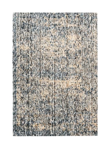 Kayoom Wohnzimmer Teppich – Kurzflorteppich Puerto 125 in blau - beige - rechteckig