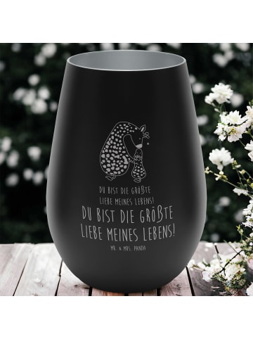 Mr. & Mrs. Panda Teelichthalter Giraffe Kind mit Spruch in Schwarz