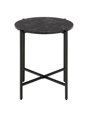 ebuy24 Ecktisch Lamoine Schwarz 40 x 40 cm