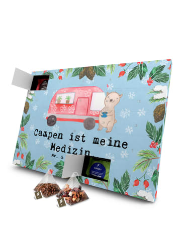 Mr. & Mrs. Panda Tee Adventskalender Bär Camper mit Spruch in Eisblau