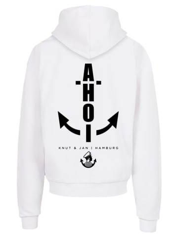 F4NT4STIC Hoodie Hoodie Ahoi Anker Knut & Jan Hamburg in weiß