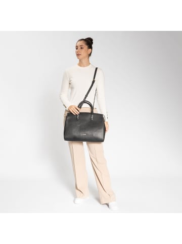 Lazarotti Bologna Leather XL Shopper Handtasche Leder 40 cm in black