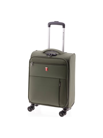 Gladiator 3700 4 Rollen Kabinentrolley 55 cm mit Dehnfalte olive green