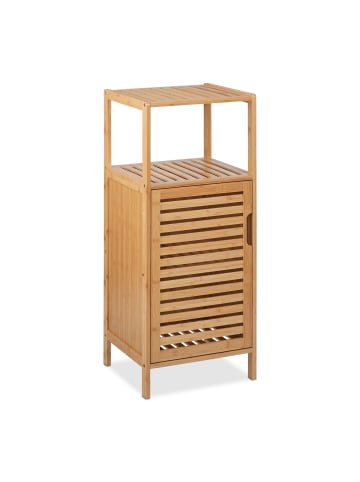 relaxdays Badschrank in Natur - (B)36,5 x (H)87 x (T)33 cm