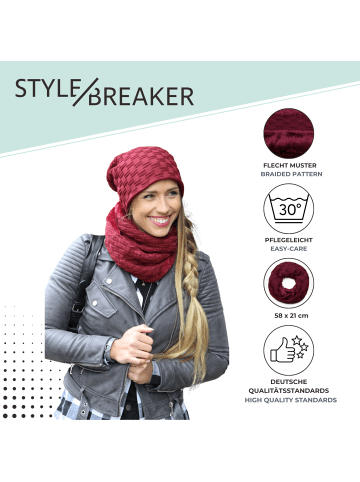 styleBREAKER Feinstrick Loop Schal in Elfenbein