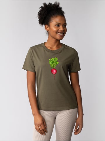 wat? Apparel T-Shirt Radieschen in Khaki