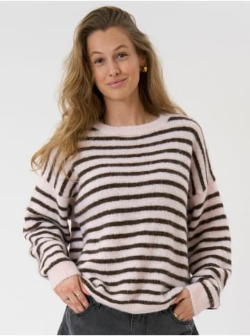 TeeShoppen Pullover Sienna Knit in Brown-Light Pink