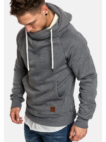 Humy Basic Sweater Hoodie Einfarbig mit Schall Kapuze in Anthrazit