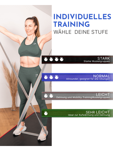 Neolymp Gymnastikband "PBAND210" Stufe 2 in Grau, 200 cm